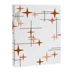 Mid Century Modern Stars Orange Canvas Print Gallery Image 8
