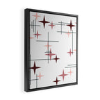 Mid Century Modern Stars (Pink) Framed Canvas Print Gallery Image 2