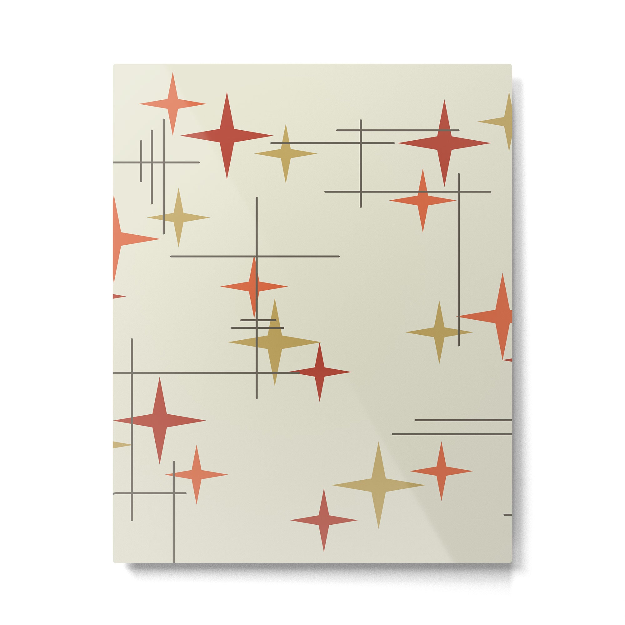 Mid Century Modern Stars Metal Print Gallery Image 6