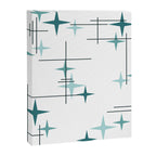 Mid Century Modern Stars (Teal) Canvas Print Gallery Image 8
