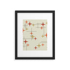 Mid Century Modern Stars Framed Art Print Gallery Image 6