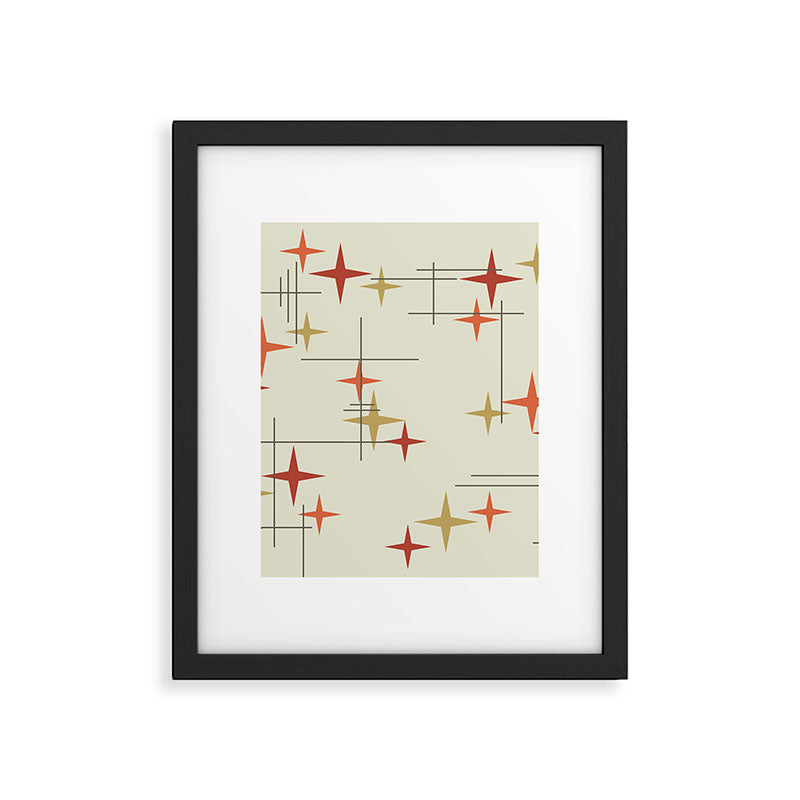 Mid Century Modern Stars Framed Art Print Gallery Image 6