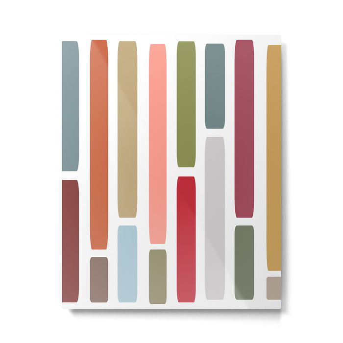 Mid Century Modern Stripes Metal Print Gallery Image 1