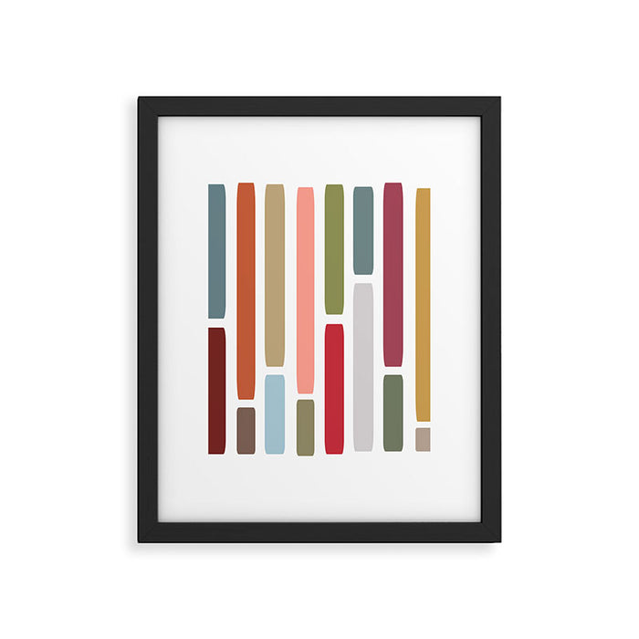 Mid Century Modern Stripes Framed Art Print Gallery Image 1