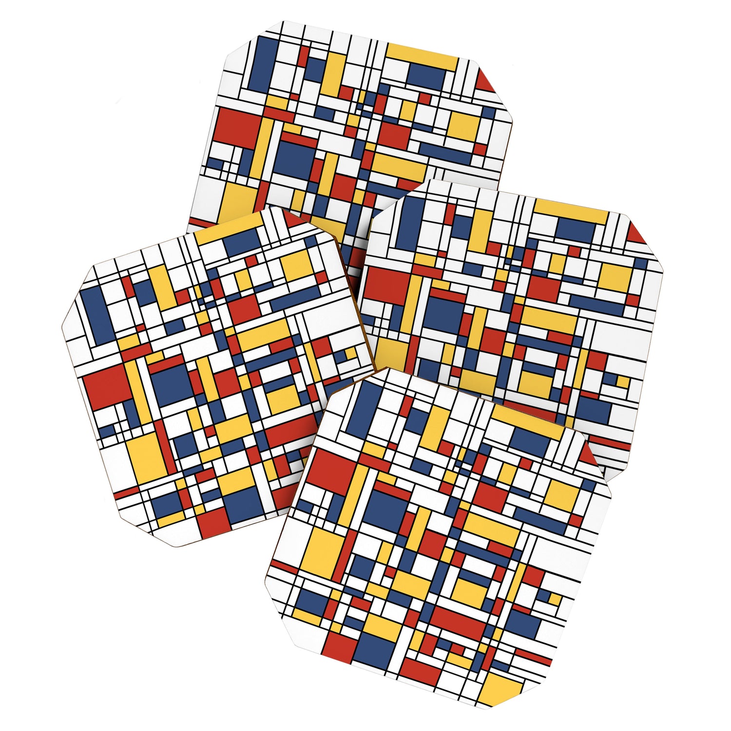 Mondrian De Stijl Pattern Coaster Gallery Image 1