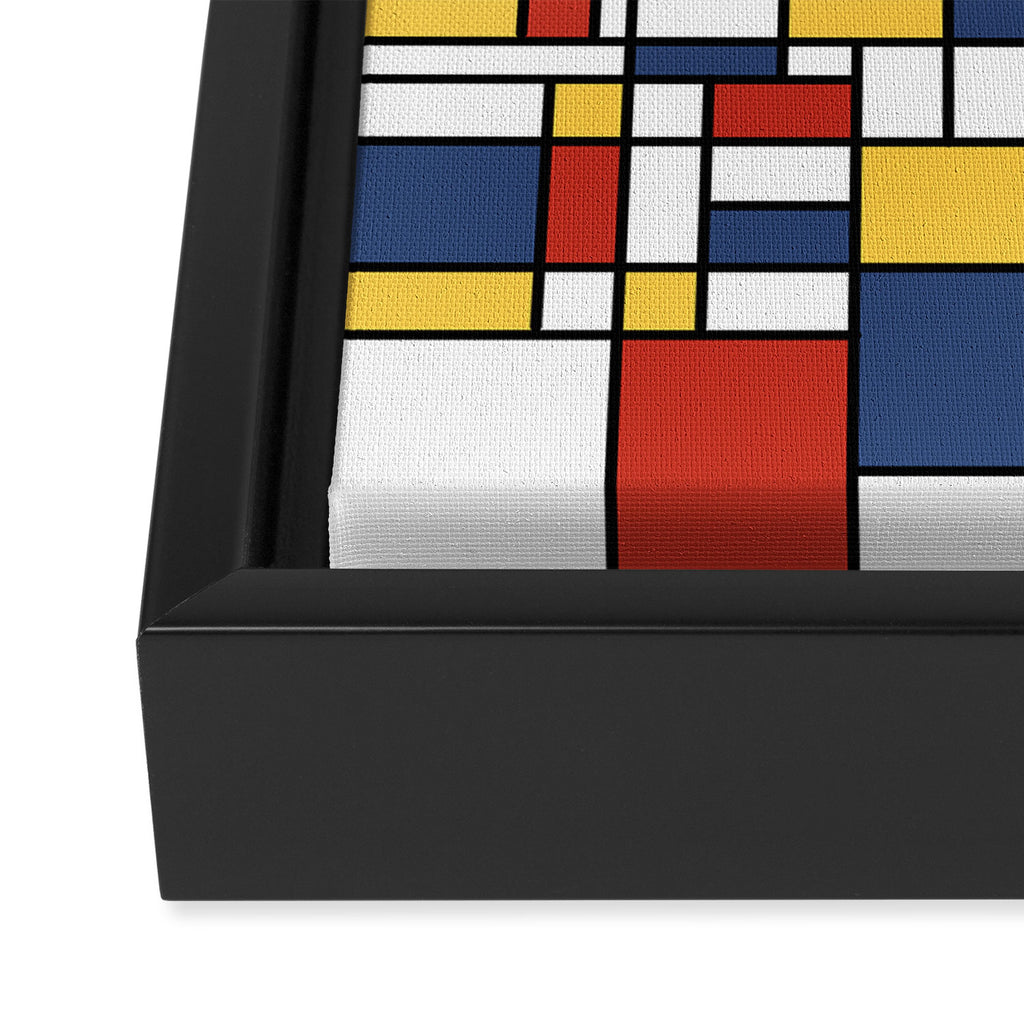 Mondrian De Stijl Pattern Framed Canvas Print Gallery Image 3