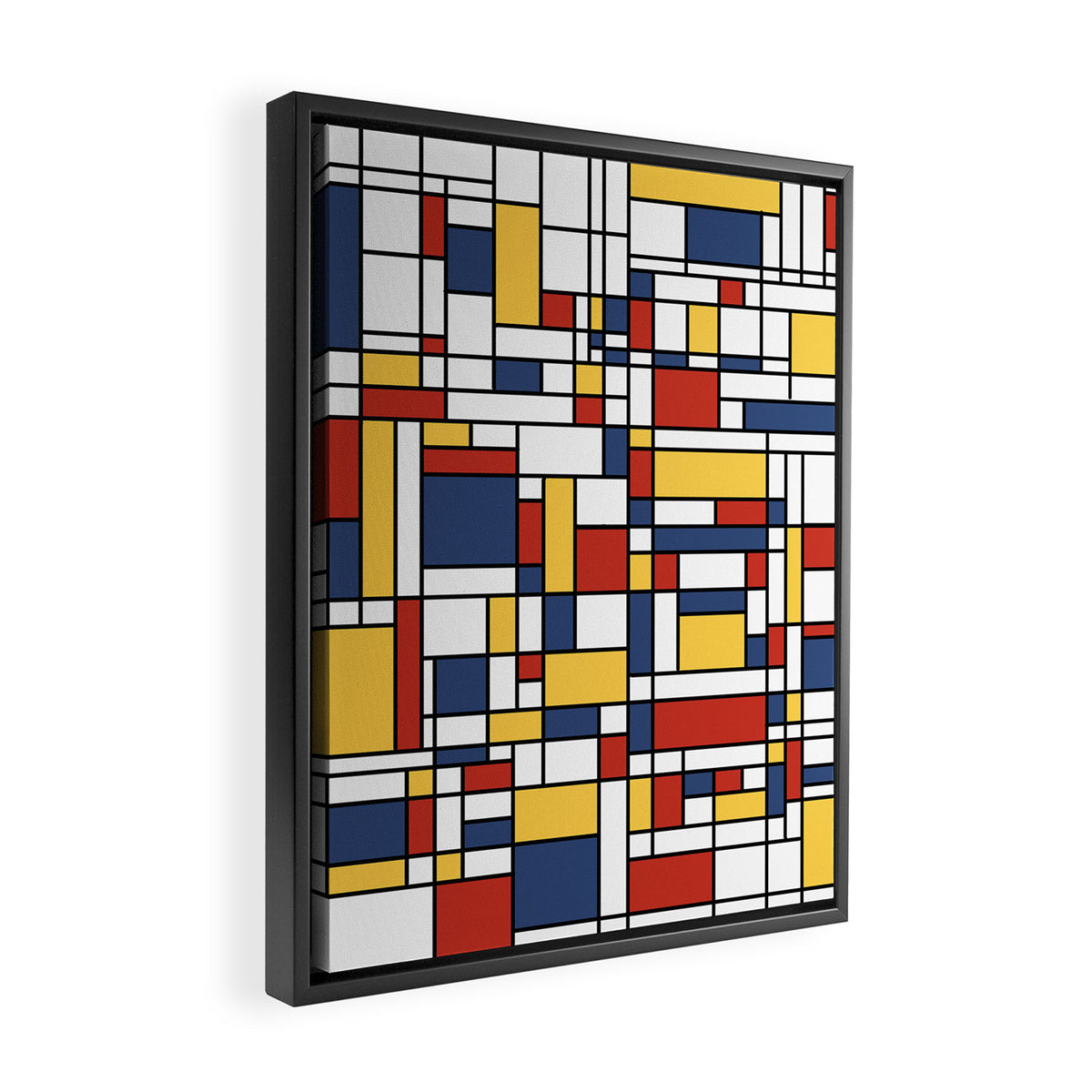 Mondrian De Stijl Pattern Framed Canvas Print Gallery Image 2
