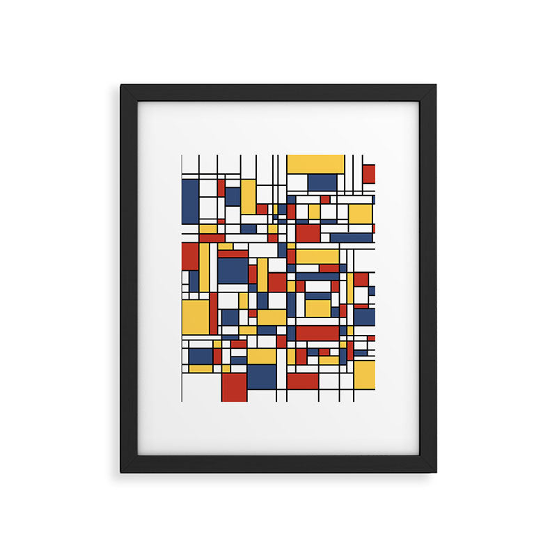 Mondrian De Stijl Pattern Framed Art Print Gallery Image 6