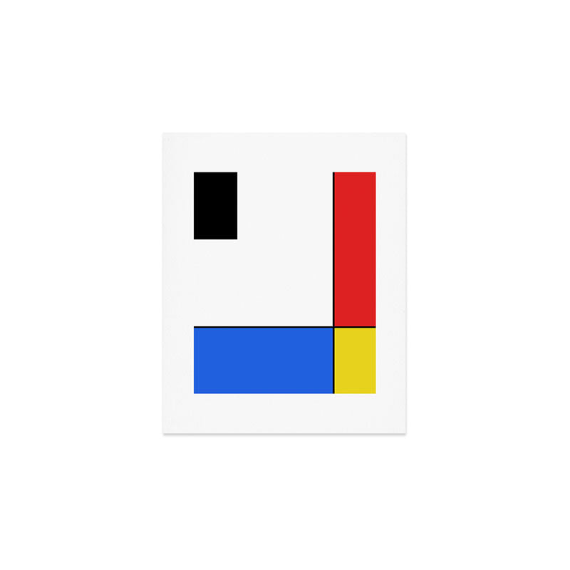 Mondrian Mid Century Modern Simple Neoplasticism Art Print Gallery Image 1