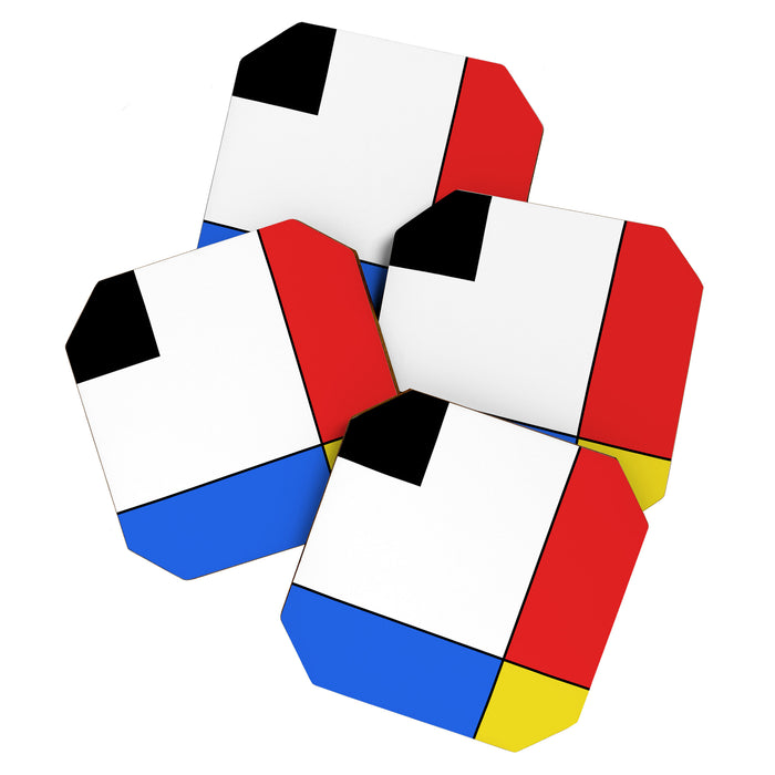 Mondrian Mid Century Modern Simple Neoplasticism Coaster Gallery Image 1