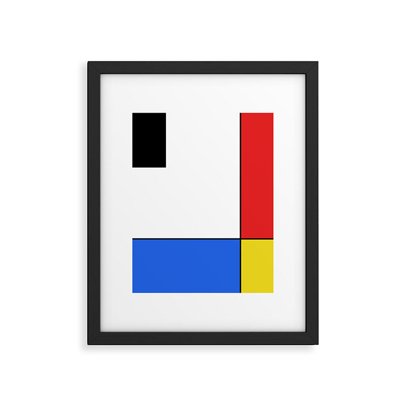 Mondrian Mid Century Modern Simple Neoplasticism Framed Art Print Gallery Image 6