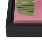 Pink Mid Century Modern Framed Canvas Print Gallery Image 3