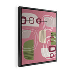 Pink Mid Century Modern Framed Canvas Print Gallery Image 2