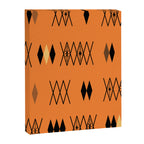 Retro Atomic Era Diamonds Pattern Orange Canvas Print Gallery Image 8