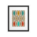 Retro Mid Century Modern Wavy Lines Colorful Framed Art Print Gallery Image 6