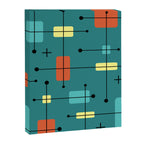 Rounded Rectangles Squares Teal Canvas Print Gallery Image 8
