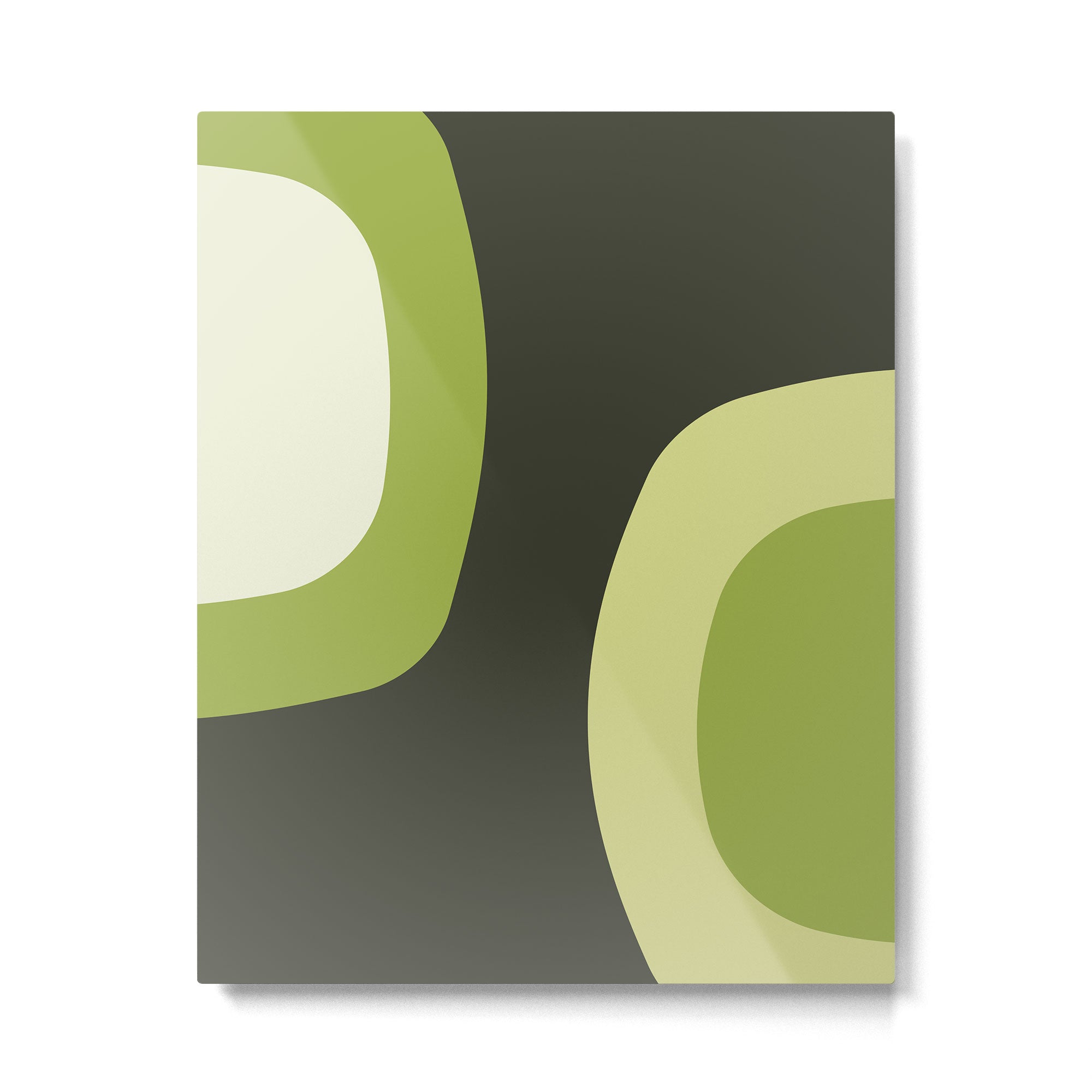 Scandinavian Minimalist Art Chartreuse Metal Print Gallery Image 6