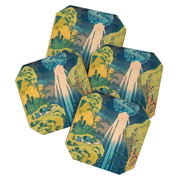 Amida Falls by Katsushika Hokusai Coaster Gallery Image 1
