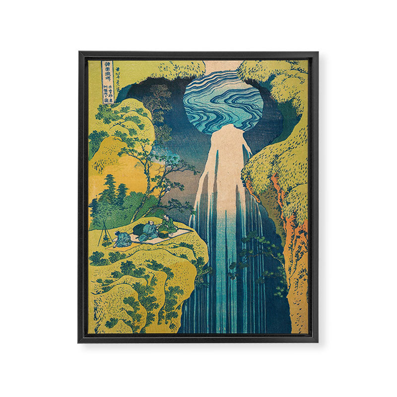 Amida Falls by Katsushika Hokusai Framed Canvas Print Gallery Image 6