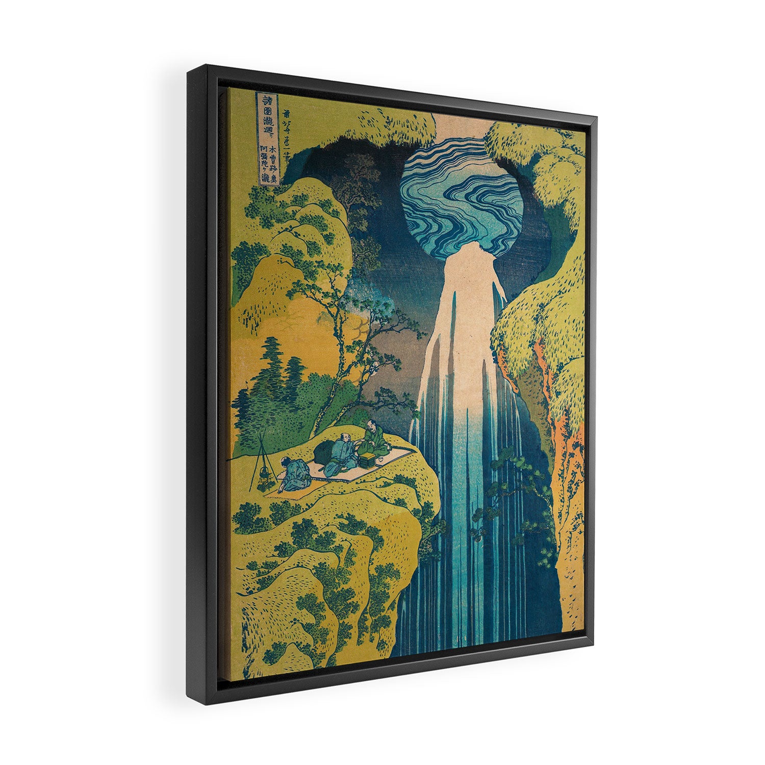 Amida Falls by Katsushika Hokusai Framed Canvas Print Gallery Image 2