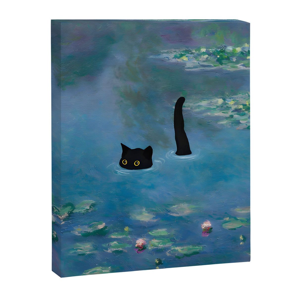 Cat Monet Waterlily Canvas Print Gallery Image 6