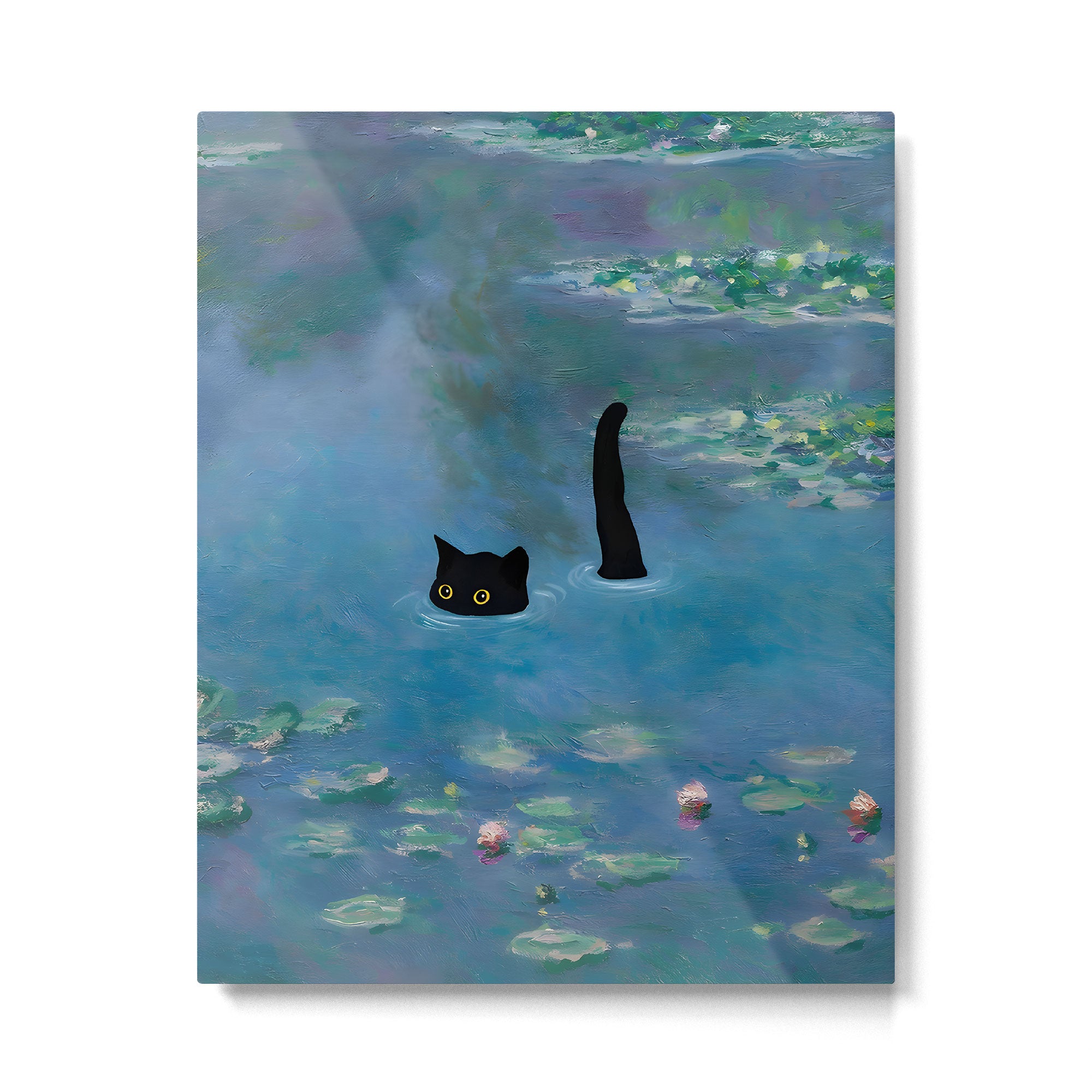 Cat Monet Waterlily Metal Print Gallery Image 4