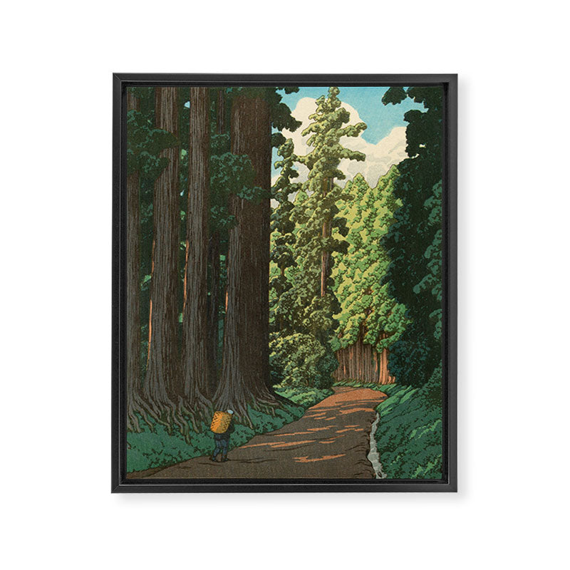 Kawase Hasui: "Road to Nikko" Framed Canvas Print Gallery Image 3