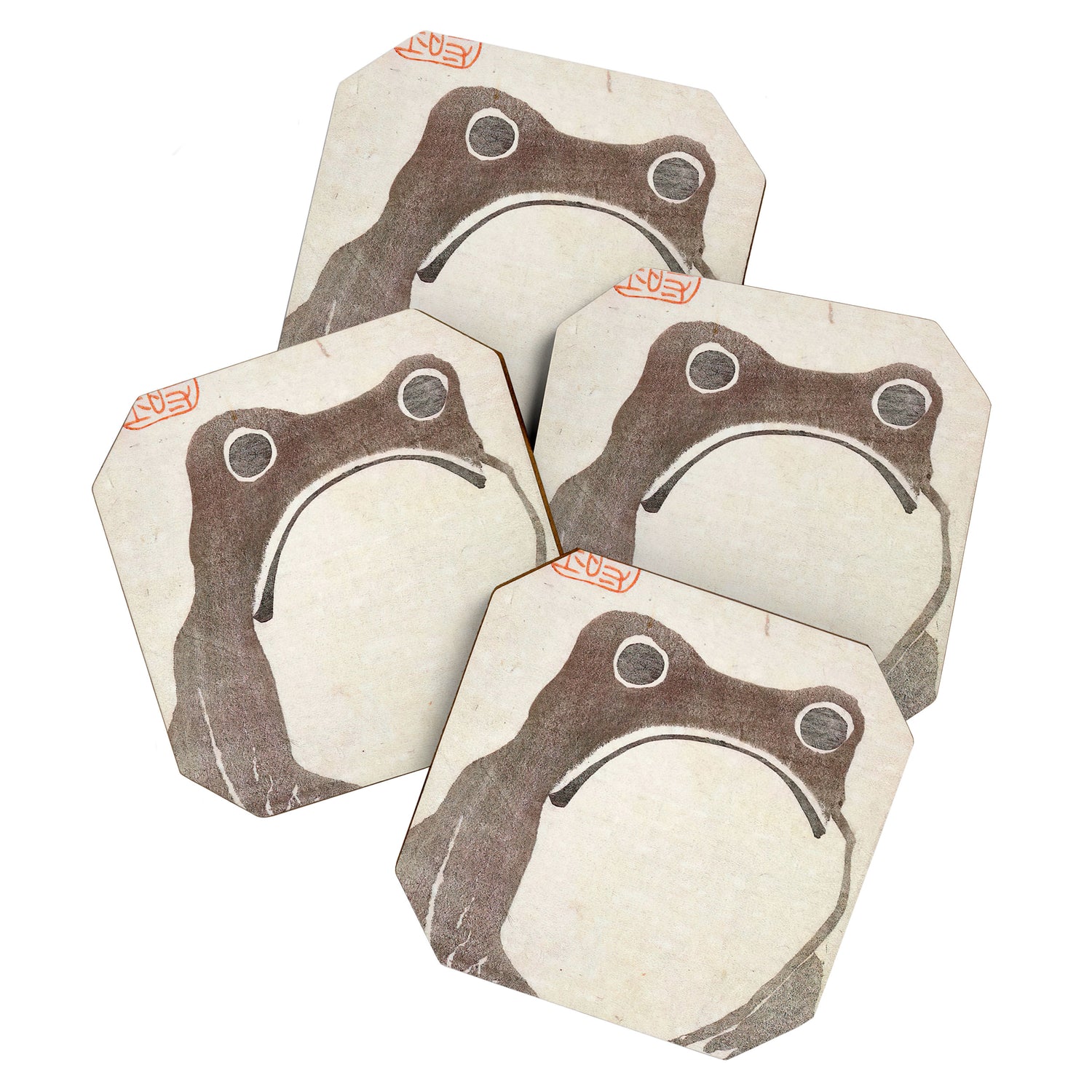 Matsumoto Hoji Grumpy Frog (1814) Coaster Gallery Image 1