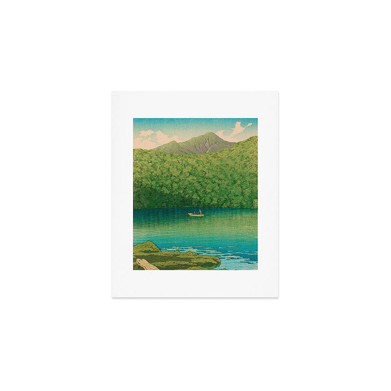 Morning at TsutanumaPond Kawase Hasui Art Print Gallery Image 1