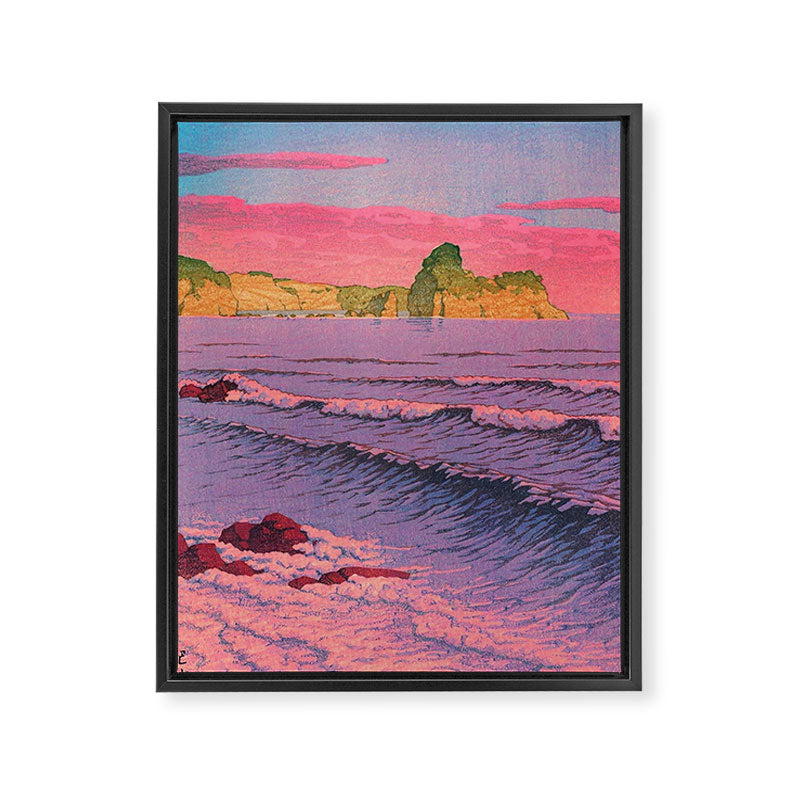 Morning Sea at Shiribeshi by Kawase Hasui Framed Canvas Print Gallery Image 6