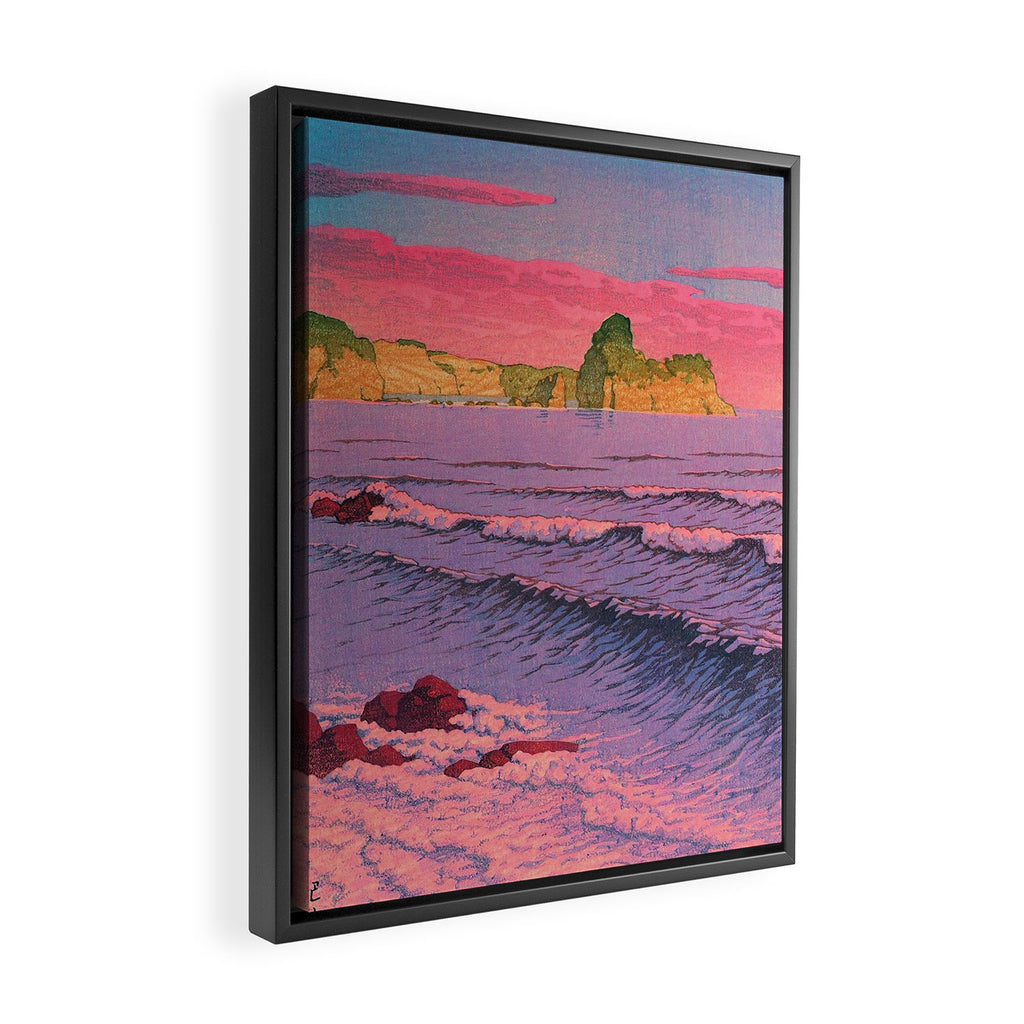 Morning Sea at Shiribeshi by Kawase Hasui Framed Canvas Print Gallery Image 2