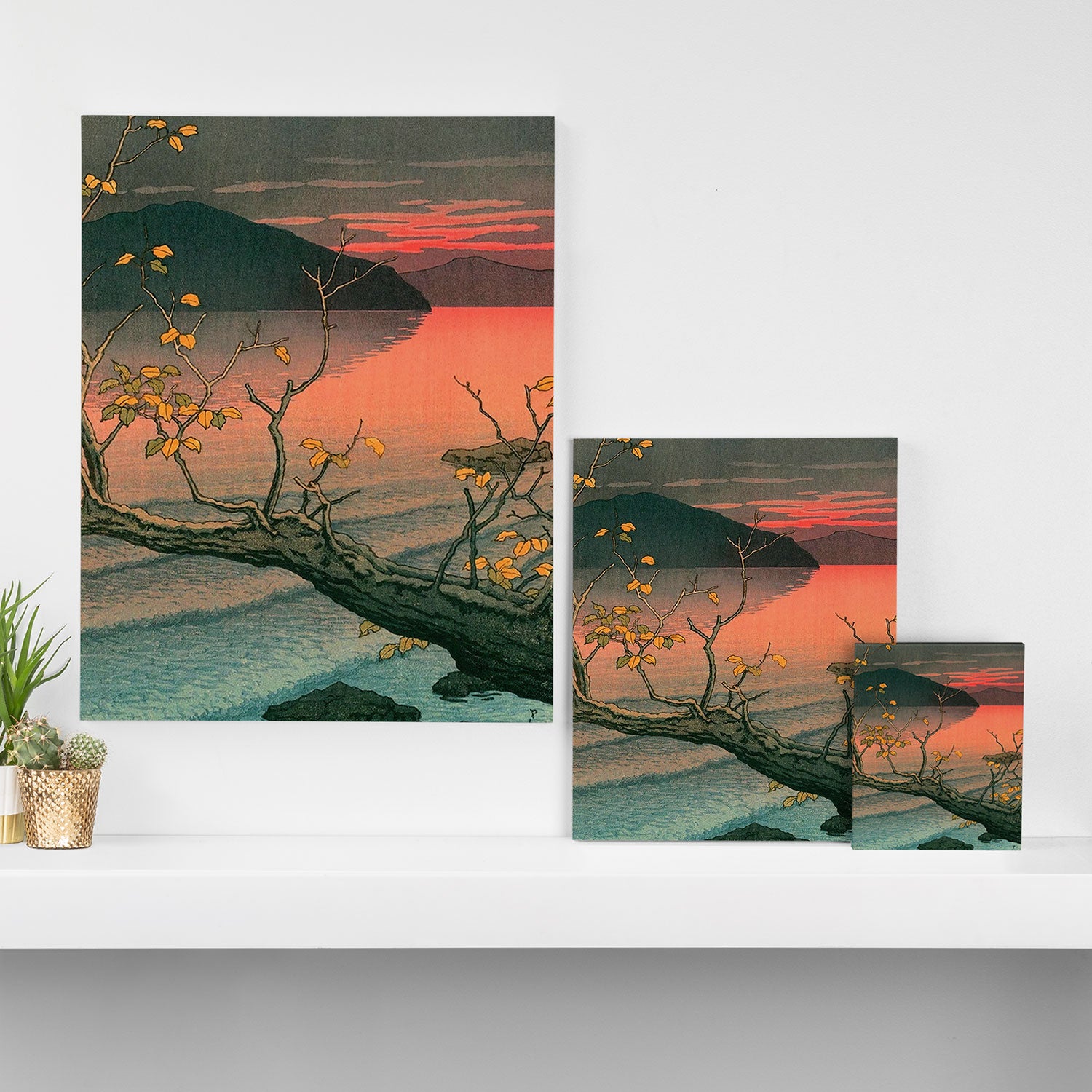 Nenokuchi Lake by Kawase Hasui Canvas Print Gallery Image 3