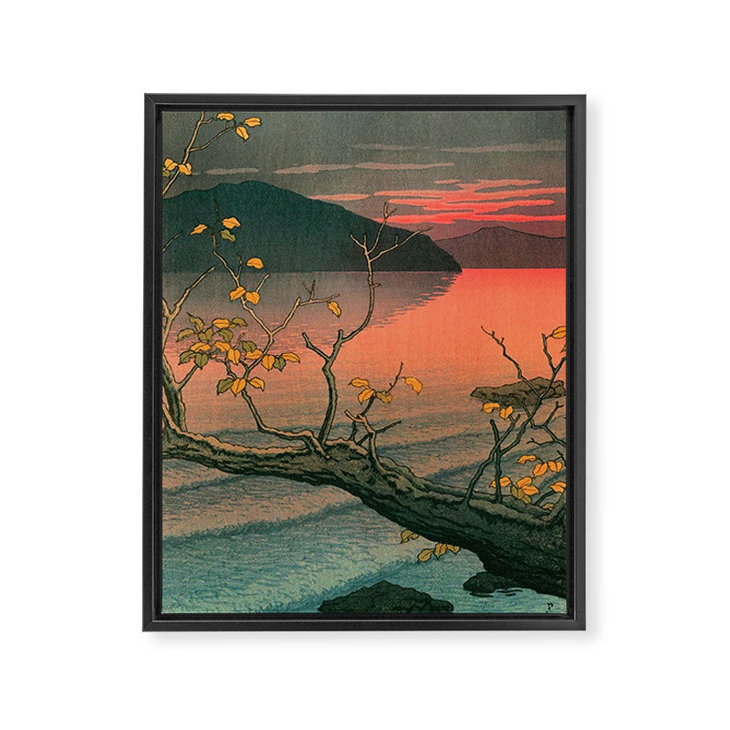 Nenokuchi Lake by Kawase Hasui Framed Canvas Print Gallery Image 6