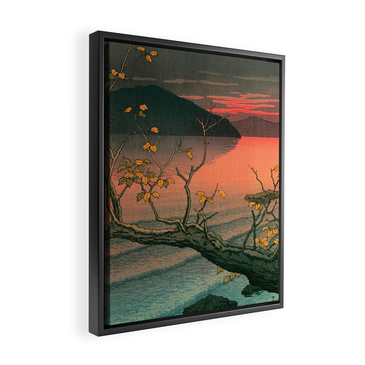 Nenokuchi Lake by Kawase Hasui Framed Canvas Print Gallery Image 2