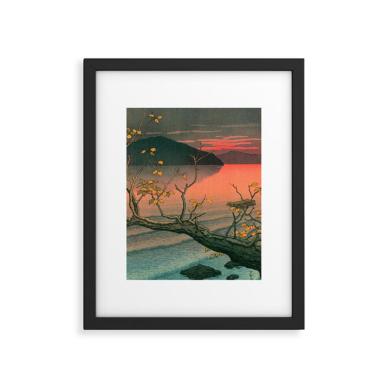 Nenokuchi Lake by Kawase Hasui Framed Art Print Gallery Image 5