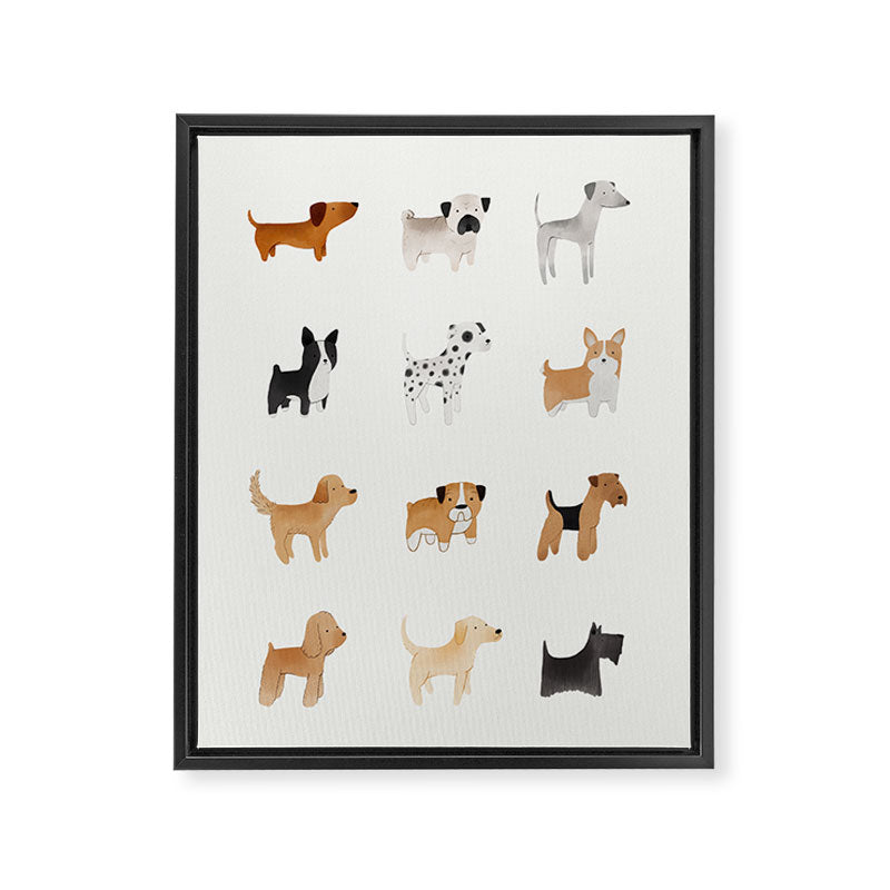 Lots of Cute Doggos Framed Canvas Print Gallery Image 8