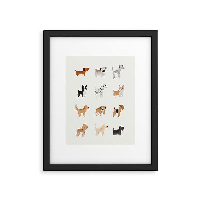 Lots of Cute Doggos Framed Art Print Gallery Image 6