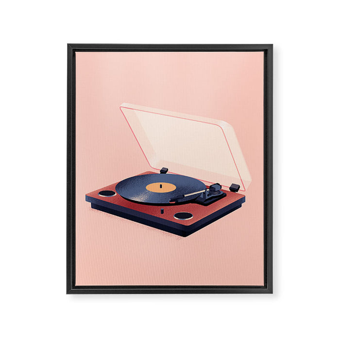 Music in History - Record Player Framed Canvas Print Gallery Image 1