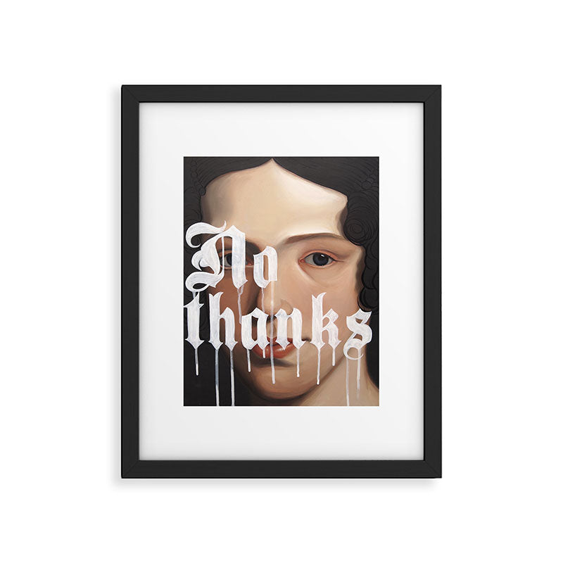 No Thanks Framed Art Print Gallery Image 5