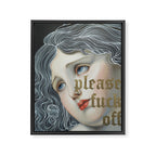 Please, Fuck Off Framed Canvas Print Gallery Image 6