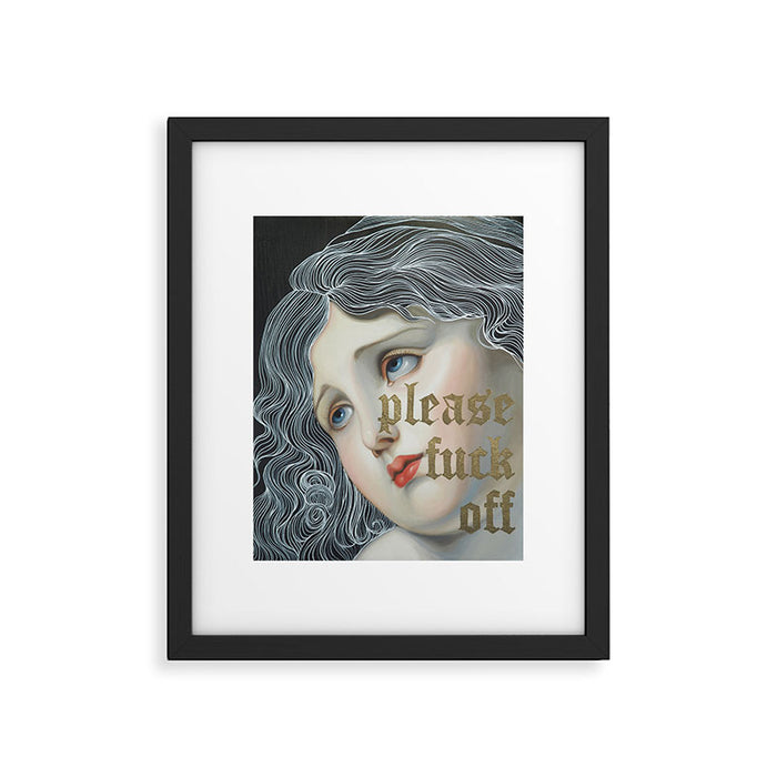 Please, Fuck Off Framed Art Print Gallery Image 1