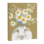 Modern Farmhouse Sheep with Dahlia Flowers Canvas Print Gallery Image 6