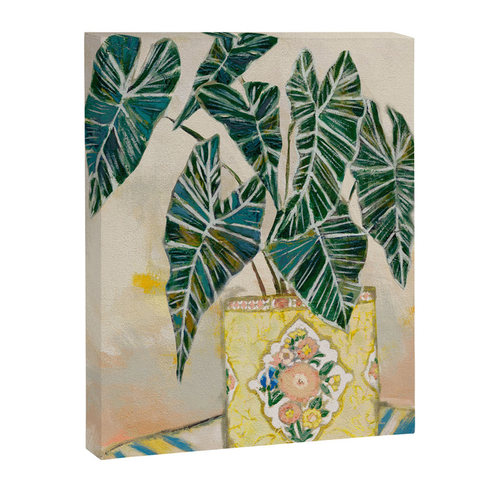 Modern Plant with Yellow Vase  Canvas Print Gallery Image 1