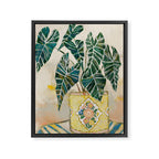 Modern Plant with Yellow Vase  Framed Canvas Print Gallery Image 6