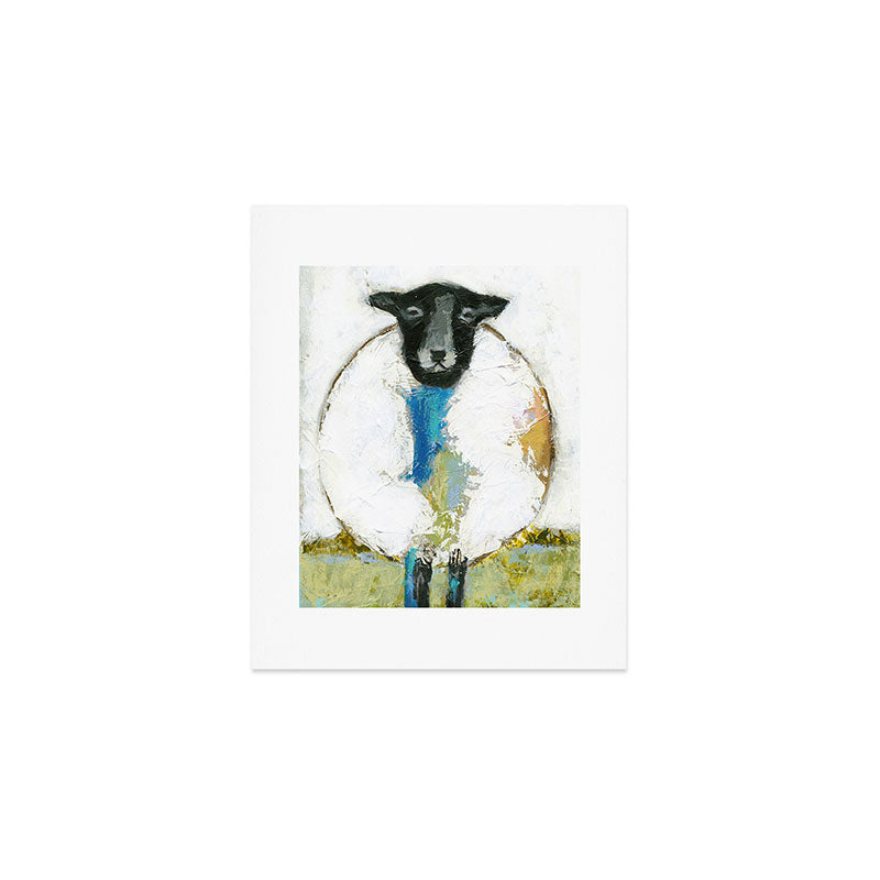 Sheep in Field Art Print Gallery Image 1