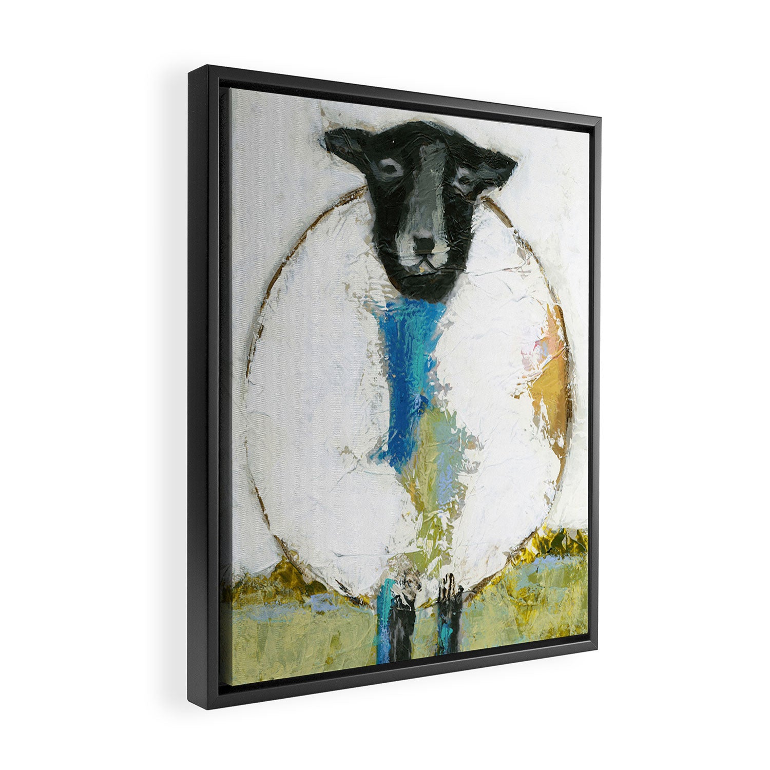Sheep in Field Framed Canvas Print Gallery Image 2