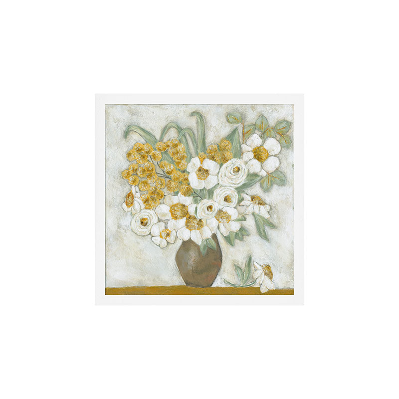 Yellow and White Farmhouse Still Life  Art Print Gallery Image 1
