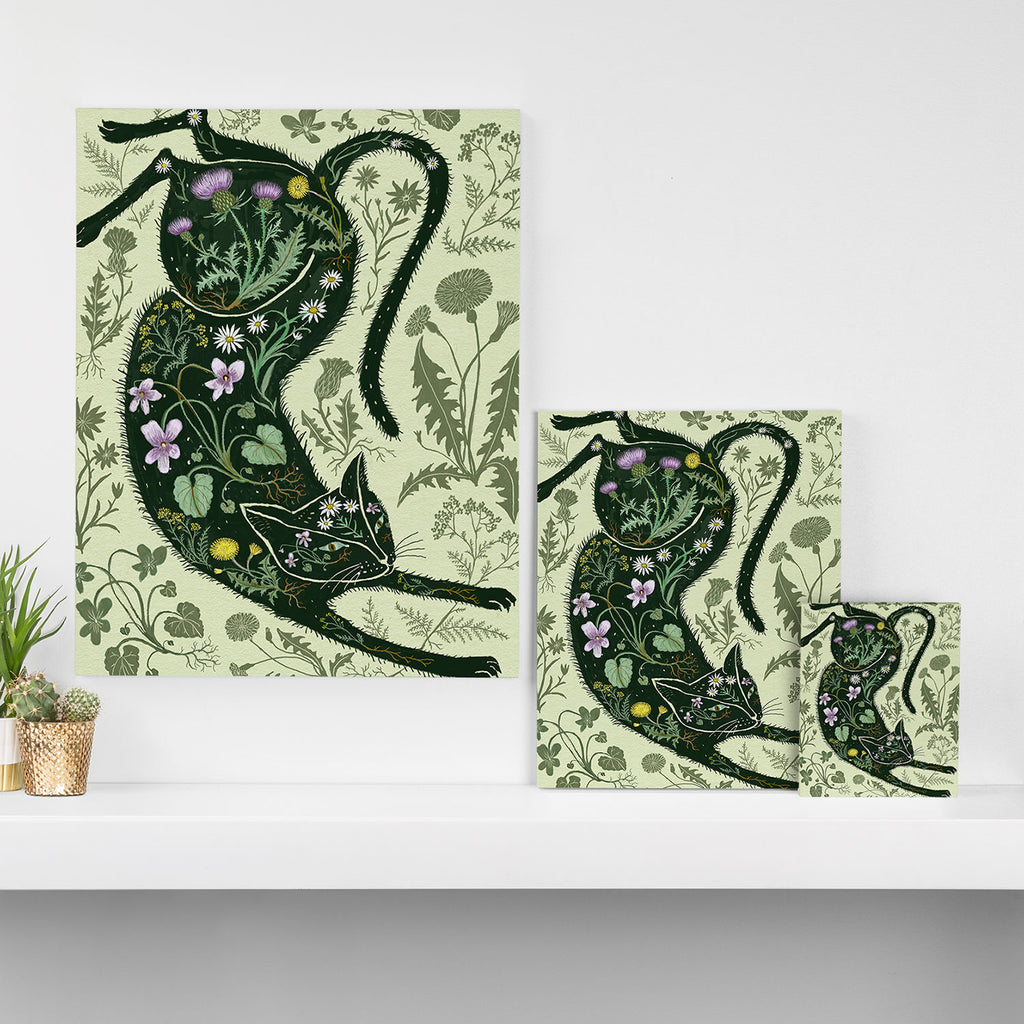 A Cat in the Wildflowers Canvas Print Gallery Image 3