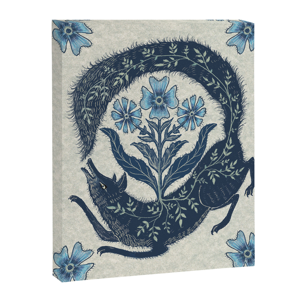 A Fox Chasing Its Tail Canvas Print Gallery Image 3