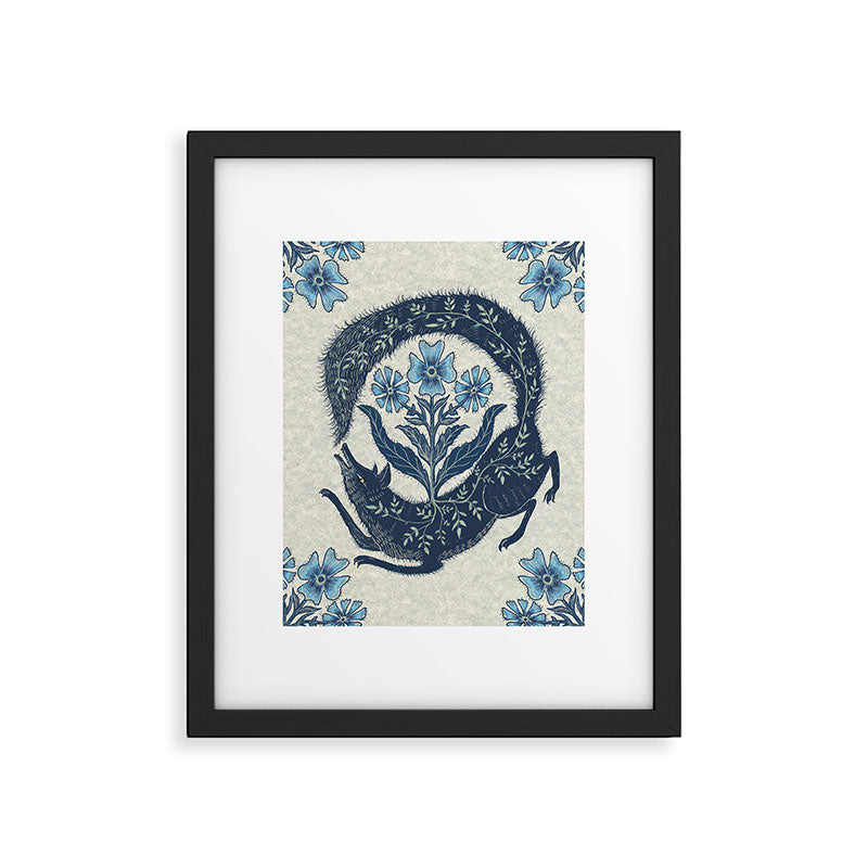 A Fox Chasing Its Tail Framed Art Print Gallery Image 4